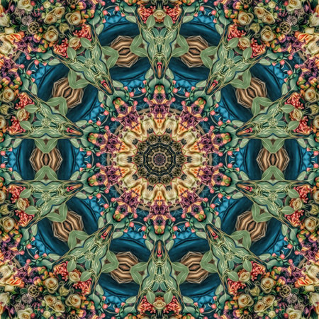 Kaleidoscope of color with beautiful ornamental - Thorough background summary - seamless
