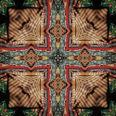 Kaleidoscope of color with beautiful ornamental - Thorough background summary - seamlessの写真素材