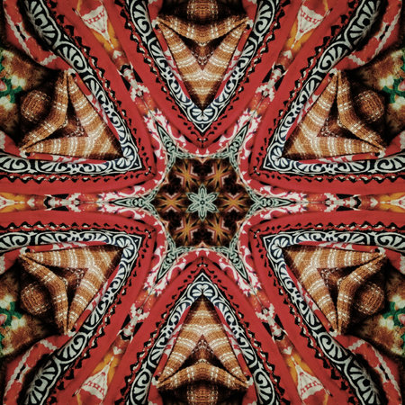 Kaleidoscope of color with beautiful ornamental - Thorough background summary - seamless
