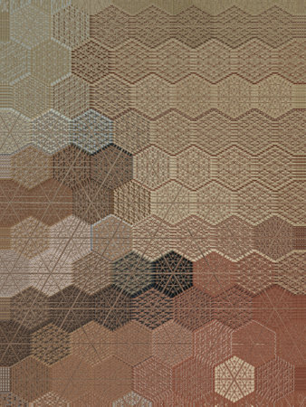 Seamless patterned background in the form of hexagons.