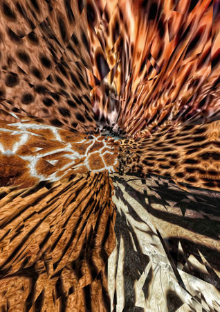 Giraffe skin texture. Animal skin pattern. 3D renderingの写真素材