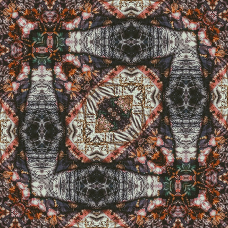 Kaleidoscope of color with beautiful ornamental - Thorough background summary - seamless