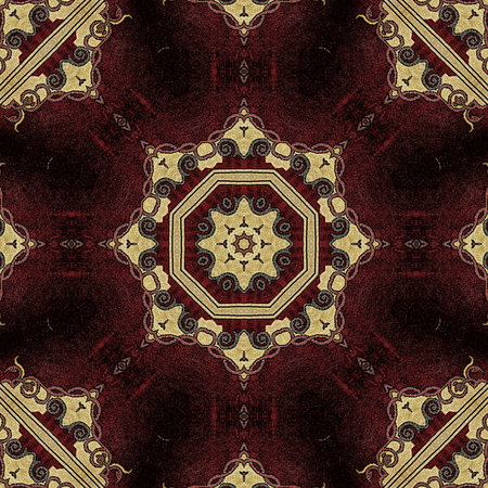 Seamless kaleidoscope pattern, endless texture for wallpaper.の写真素材