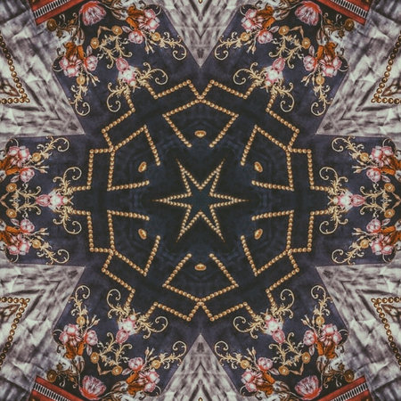 Kaleidoscope of color with beautiful ornamental - Thorough background summary - seamlessの写真素材