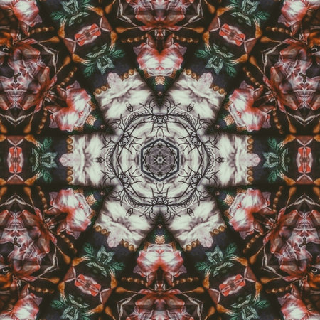 Kaleidoscope of color with beautiful ornamental - Thorough background summary - seamlessの写真素材