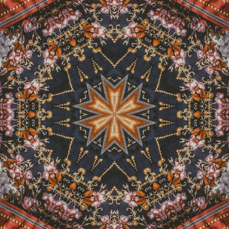 Kaleidoscope of color with beautiful ornamental - Thorough background summary - seamless