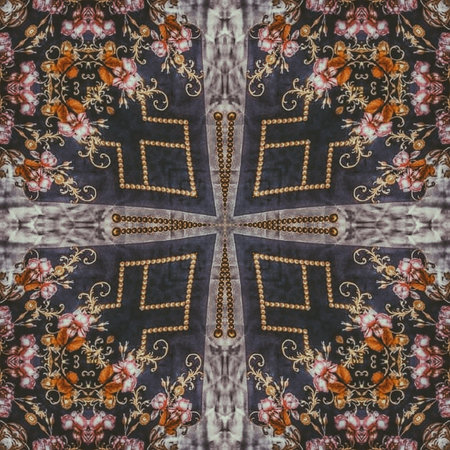 Kaleidoscope of color with beautiful ornamental - Oriental patternの写真素材