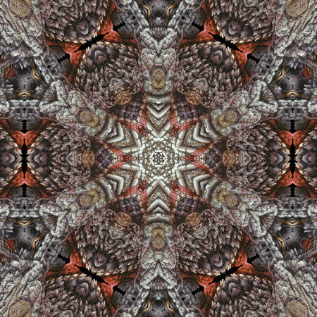 Kaleidoscope of color with beautiful ornamental - Thorough background summary - seamless