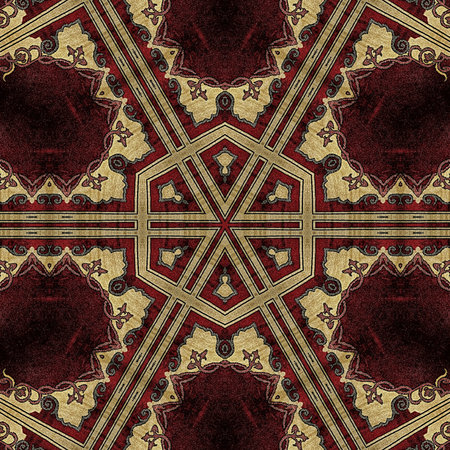Kaleidoscope abstract background. Seamless pattern. Based on ancient Greek ornament.