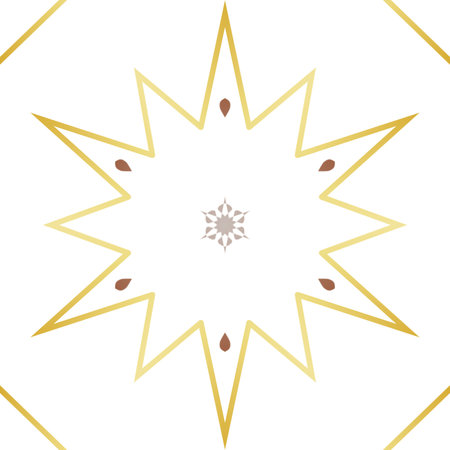 Seamless pattern with star-shaped ornament. Vector Illustration.の写真素材