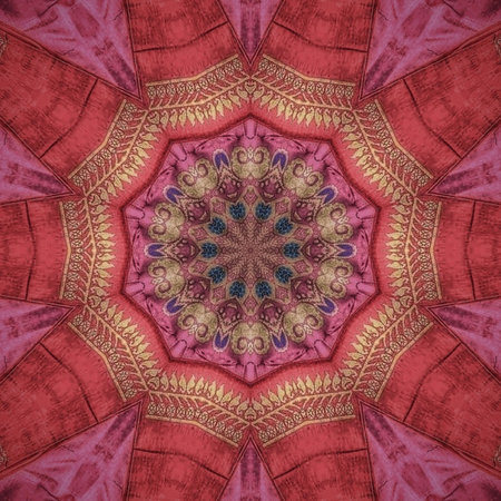Abstract kaleidoscope background. Beautiful kaleidoscope seamless pattern. Seamless kaleidoscope texture. Seamless kaleidoscope texture.の写真素材