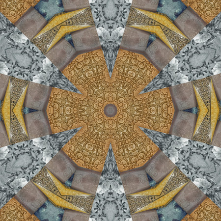 Kaleidoscope of color with beautiful ornamental - Thorough background summary - seamlessの写真素材
