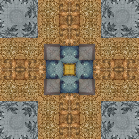 Kaleidoscope of color with beautiful ornamental - seamless background