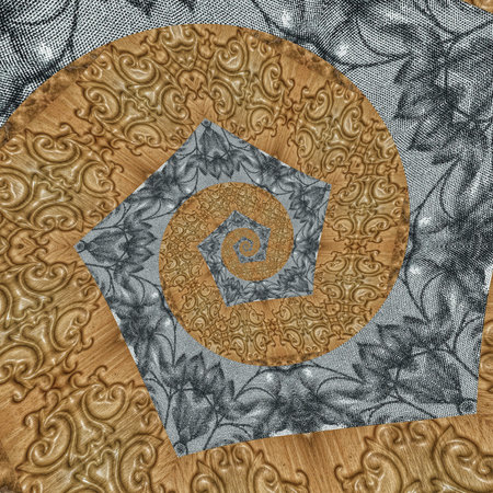 Fabric texture with a spiral pattern in the form of a flower