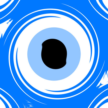 Eye icon on a blue background. Vector illustration for your design.の写真素材