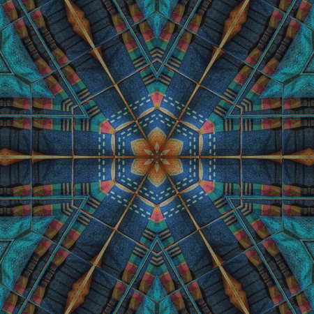 Kaleidoscope of color with beautiful ornamental - Thorough background summary - seamlessの写真素材