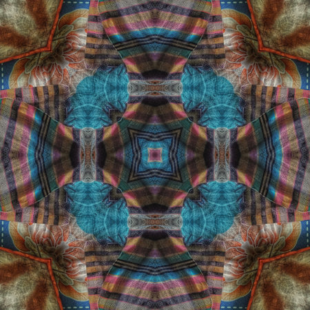 Kaleidoscope of color with beautiful ornamental - Thorough background summary - seamless