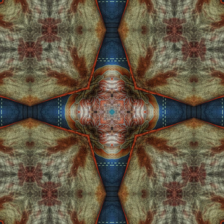 Kaleidoscope of color with beautiful ornamental - Thorough background summary - seamless