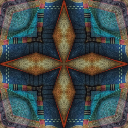 Kaleidoscope of color with beautiful ornamental - Thorough background summary - seamless