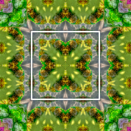 Kaleidoscope of color with beautiful ornamental - Thorough background summary - seamless