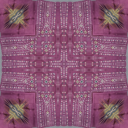 Seamless pattern in the form of square tiles. For eg fabric, wallpaper, wall decorations.