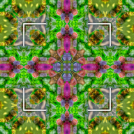 Kaleidoscope of color with beautiful ornamental - Thorough background summary - seamless