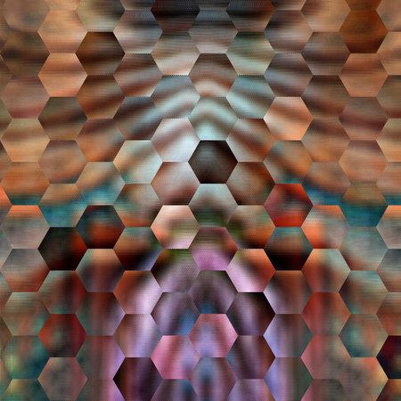 Abstract background with hexagons. Seamless pattern for continuous replicate.