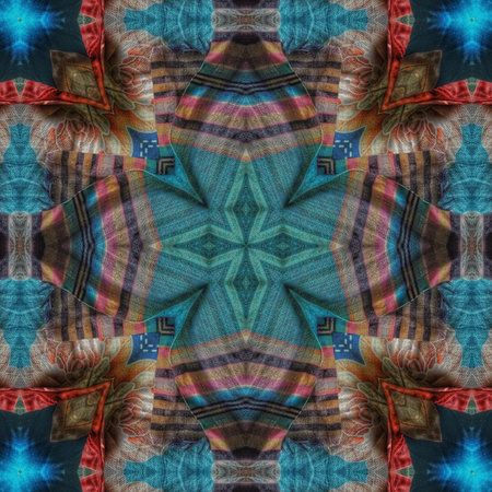 Kaleidoscope of color with beautiful ornamental - Thorough background summary - seamlessの写真素材