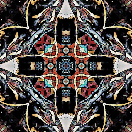 Kaleidoscope of color with beautiful ornamental - Thorough background summary - seamlessの写真素材