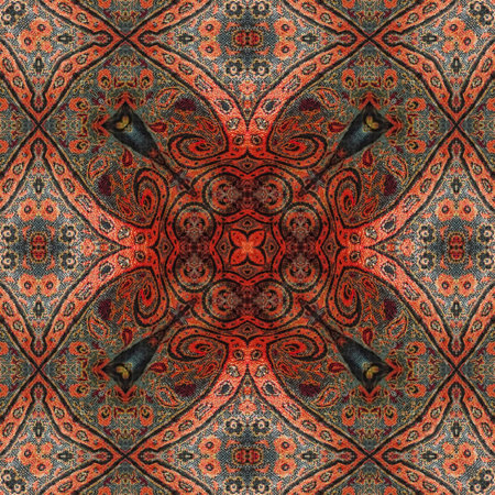 Kaleidoscope of color with beautiful ornamental - seamless backgroundの写真素材