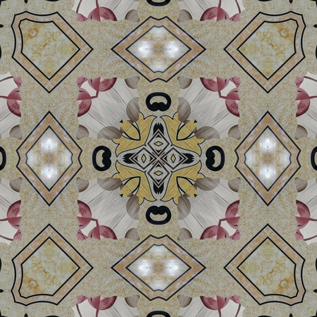 Kaleidoscope of color with beautiful ornamental - Thorough background summary - seamless