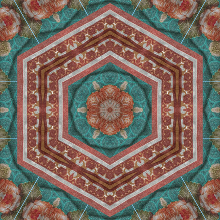 Kaleidoscope of color with beautiful ornamental - Thorough background summary - seamless