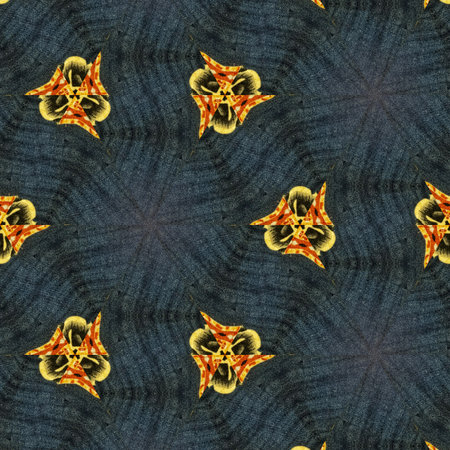 Kaleidoscope of color with beautiful ornamental pattern. Seamless pattern.の写真素材