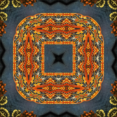 Kaleidoscope of color with beautiful ornamental - Thorough background summary - seamless