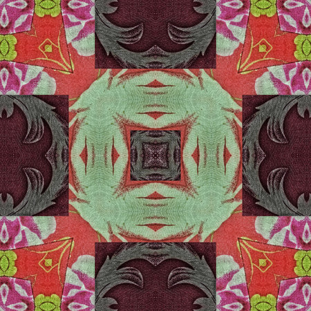 Kaleidoscope of color with beautiful ornamental - Thorough background summary - seamless