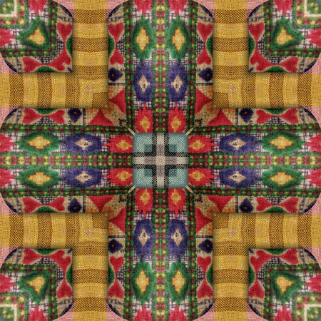 Kaleidoscope of color with beautiful ornamental - Thorough background summary - seamless
