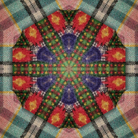 Kaleidoscope of color with beautiful ornamental - Thorough background summary - seamlessの写真素材