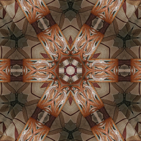 Kaleidoscopic wallpaper tiles. Seamless texture or backgroundの写真素材
