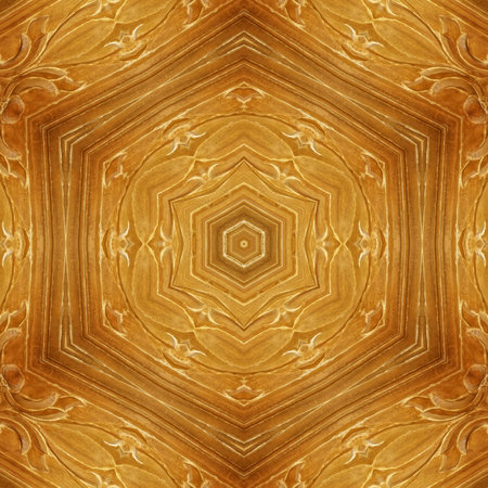 Seamless texture of carved wood in the form of square tiles