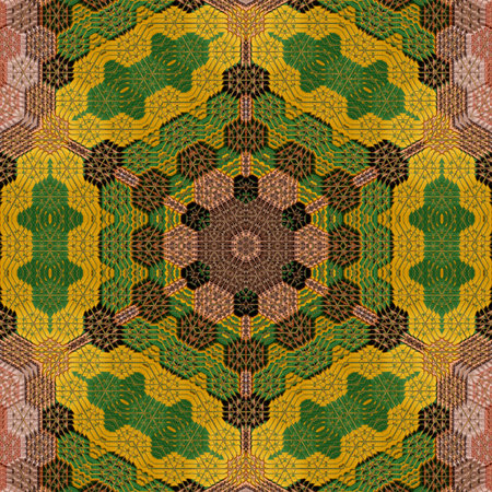 Seamless kaleidoscope pattern. symmetrical kaleidoscope background. Unique kaleidoscope design.