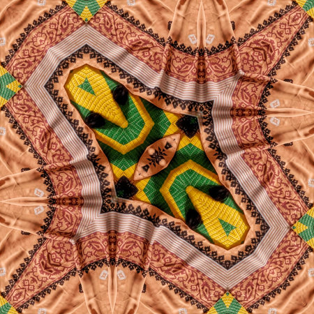 Kaleidoscope of color with beautiful ornamental - Thorough background summary - seamless