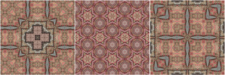 Kaleidoscope of color with beautiful ornamental - seamless backgroundの写真素材