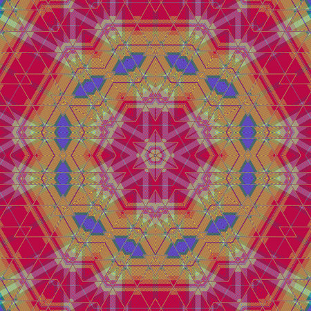 Seamless background pattern. Abstract geometric pattern on a red background.