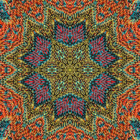 Traditionally combined tie dye batik and embroidery design made with sublimation block print....
