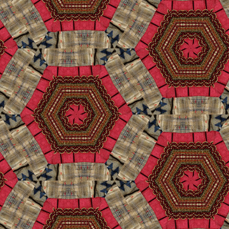 Traditionally combined tie dye batik and embroidery design made with sublimation block print....