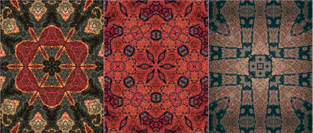 Traditional design with phulkari kalamkari motifs from Pakistan and Indian culture. Geometric ethnic...