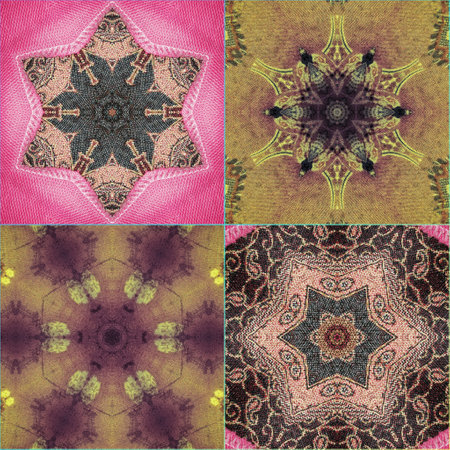 Traditional design with phulkari kalamkari motifs from Pakistan and Indian culture. Geometric ethnic...