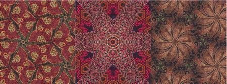 Traditional design with phulkari kalamkari motifs from Pakistan and Indian culture. Geometric ethnic floral pattern for carpet dupatta batik embroidery. Panjabi Digital printの写真素材