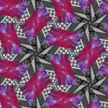 Elegant mixed print fabric featuring intricate patterns, rich textures, vibrant detailing that blend...