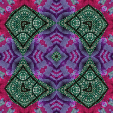 Elegant mixed print fabric featuring intricate patterns, rich textures, vibrant detailing that blend...